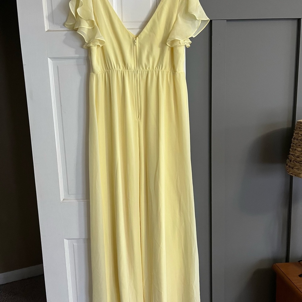 Birdy Grey Yellow Maxi Dress Size Medium